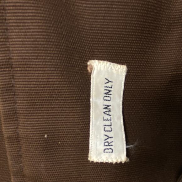 Vintage Shanhouse Mens Canvas Barn Coat Size 44 Chore Jacket Faux Fur Lined Belt - Picture 9 of 13